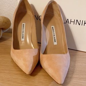 Manolo blahnik suede heels